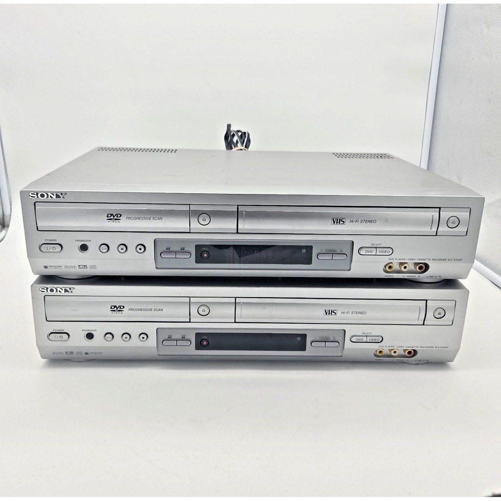 Sony SLV-D300P DVD VCR Combo Player VHS Recorder For Parts Or Repair Lot Of 2